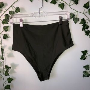 ❌SOLD - Green high-waisted swim bottoms!